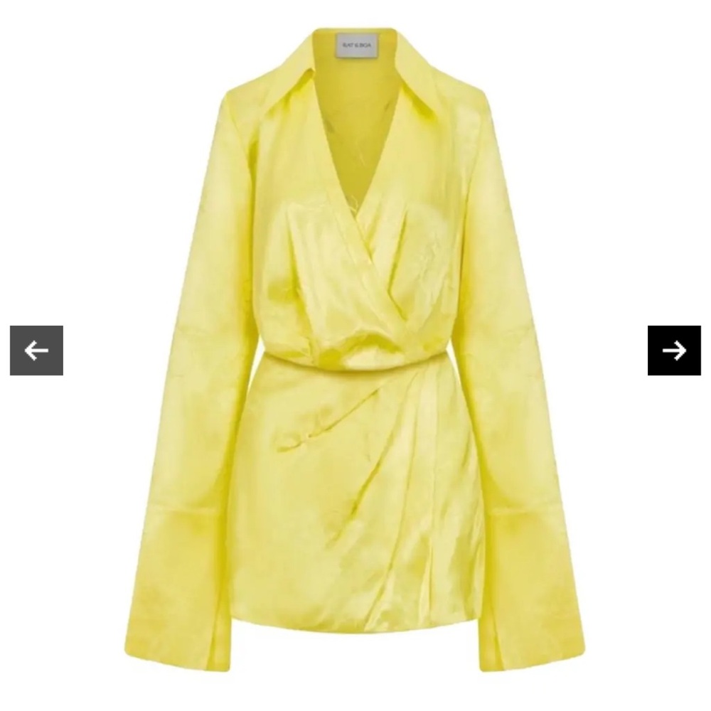 Rat and Boa yellow silk dress size large, NEVER WORN new with tags!